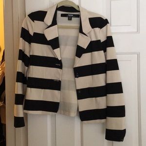 Kensie black and white striped blazer